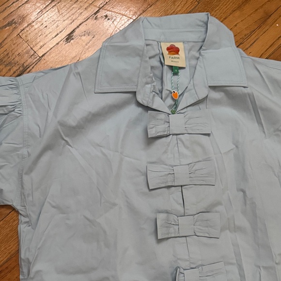 FARM Rio Light Blue Button Down Shirt - Picture 4 of 6